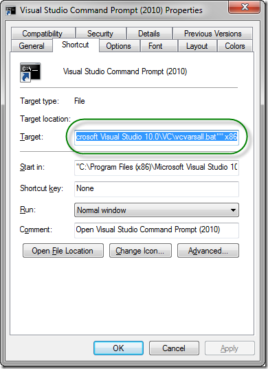 Visual Studio Command Prompt In Console Los Techies