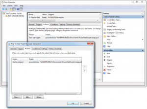 Create Task in Windows Task Scheduler